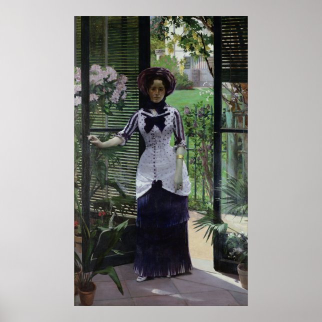 Poster Dans la serre, 1881 (Devant)