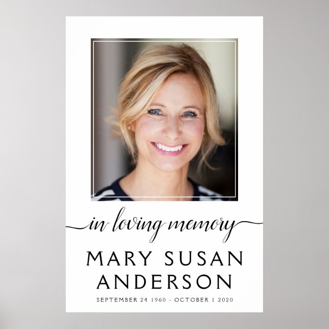 Poster Dans l'Affiche de bienvenue de photo en mémoire d' (Devant)