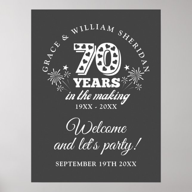 Poster Dans l'Affiche de bienvenue du 70e anniversaire (Devant)