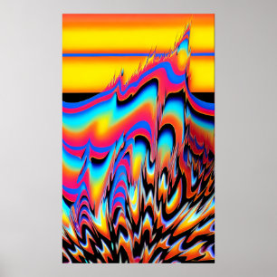 Poster Dans le flash préemballé des formes synthétiques -