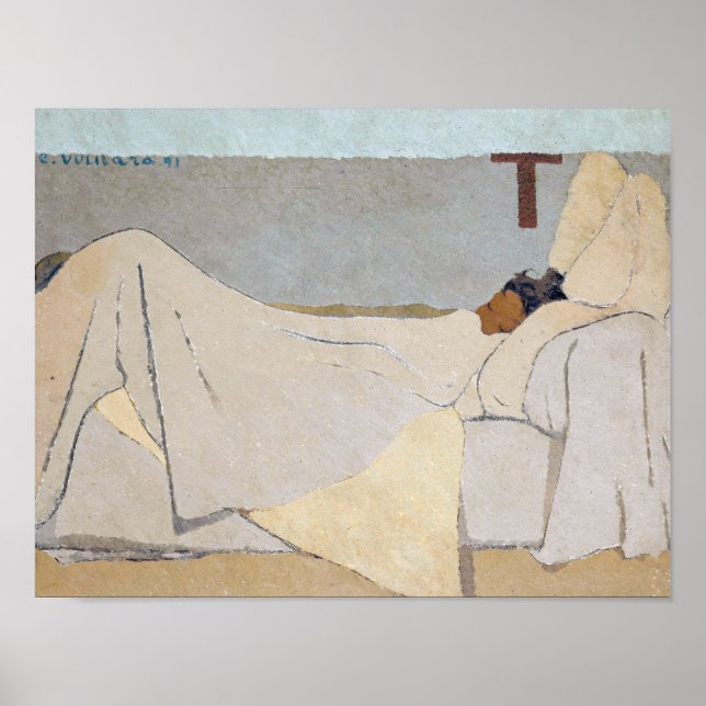 Poster Dans le lit | Edouard Vuillard | (Devant)