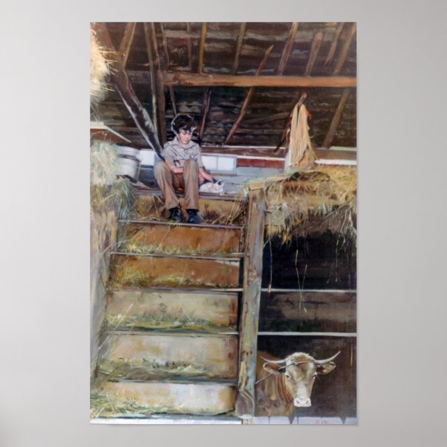 Poster Dans le pajar/No palleiro/In the barn (Devant)
