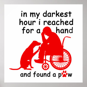 Poster dans l'heure la plus sombre, j'ai tendu la main et