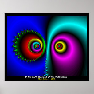 Poster Dans l'obscurité, les yeux du hypnotisés