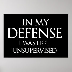 Poster Dans Ma Défense, J'Ai Été Laissé Sans Surveillance