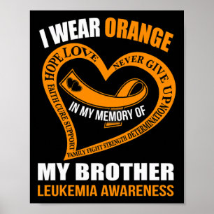 Poster Dans ma mémoire de mon frère LEUKEMIA CONSCIENCE