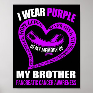 Poster Dans ma mémoire de mon frère PANCREATIC CANCER AWA