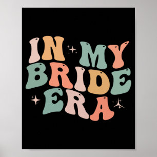 Poster Dans Mon Époque De Mariée Drôle Rétro Mariage Supe