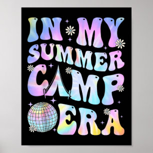 Poster Dans Mon Été Camp De Camping Camping Tie Dye Derni