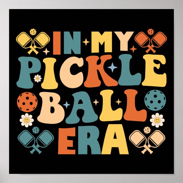 Poster Dans Mon Pickleball Era Retro Super (Devant)