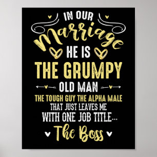 Poster Dans Notre Mariage, Il Est Le Vieux Homme Grincheu