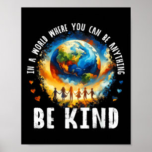 Poster Dans Un Monde Être Des Enfants La Terre Anti L'Uni