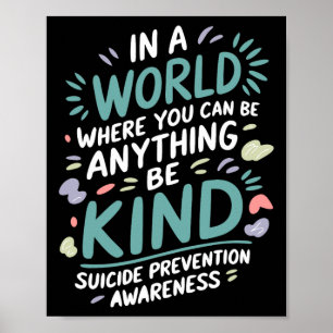 Poster Dans Un Monde Soyez Sérieux Soutien À La Préventio
