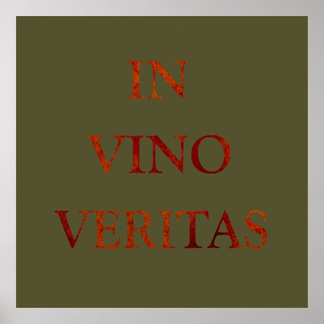 Poster dans vino veritas (Devant)