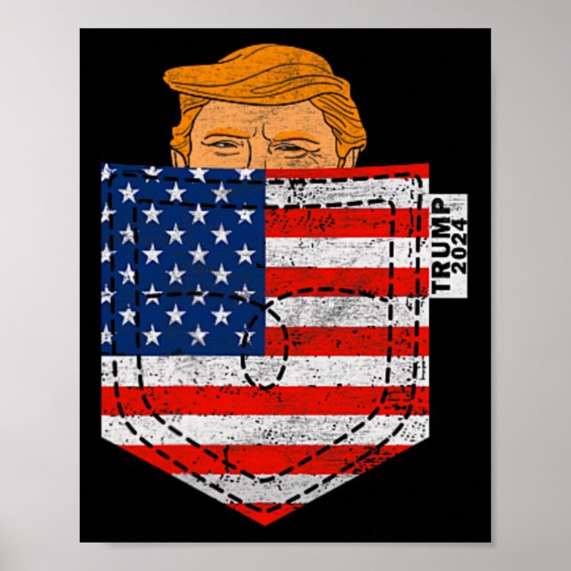 Poster Dans Votre Poche Élection Américaine Trump Pour 20 (Devant)