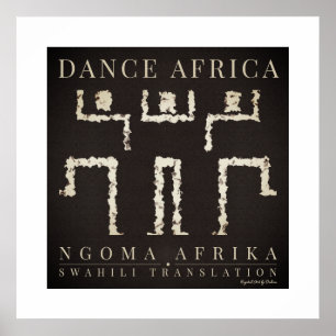Poster DANSE AFRIQUE Patrimoine des danseuses tribales af