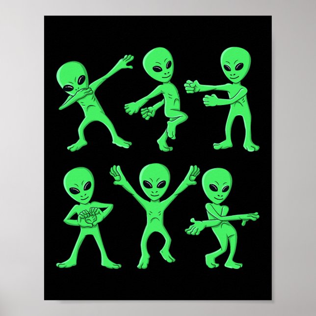 Poster Danse Aliens Défi Danse Garçons Filles Enfants Hal (Devant)