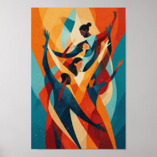Poster danse art abstrait
