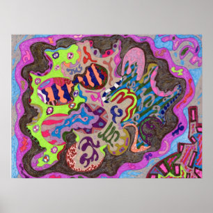 Poster "Danse" Art Abstrait 24x18