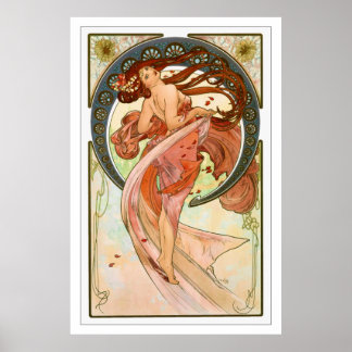 Poster Danse - Art Nouveau Vintage par Alphonse Mucha