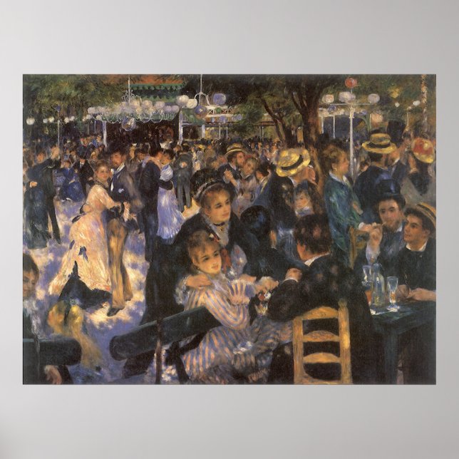 Poster Danse au Moulin de la Galette par Pierre Renoir (Devant)