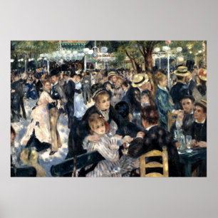 Poster Danse au Moulin de la Galette par Pierre Renoir