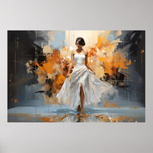 Poster Danse Beauté Peinture Art Décor Abstrait