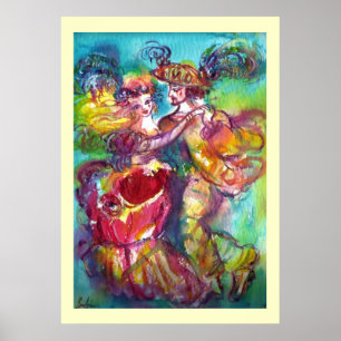 Poster DANSE CARNIVALE Vénétie Masquerade Ball