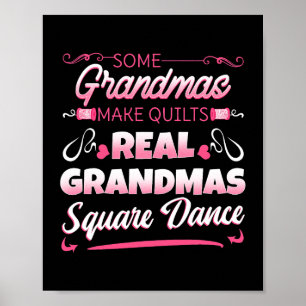 Poster Danse carré Quatre Couples Danse folklorique Grand