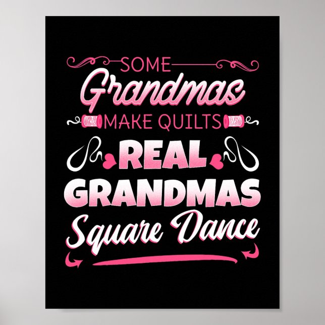 Poster Danse carré Quatre Couples Danse folklorique Grand (Devant)