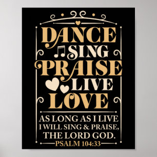 Poster Danse Chanter Louer Live Amour Danser Christian Me