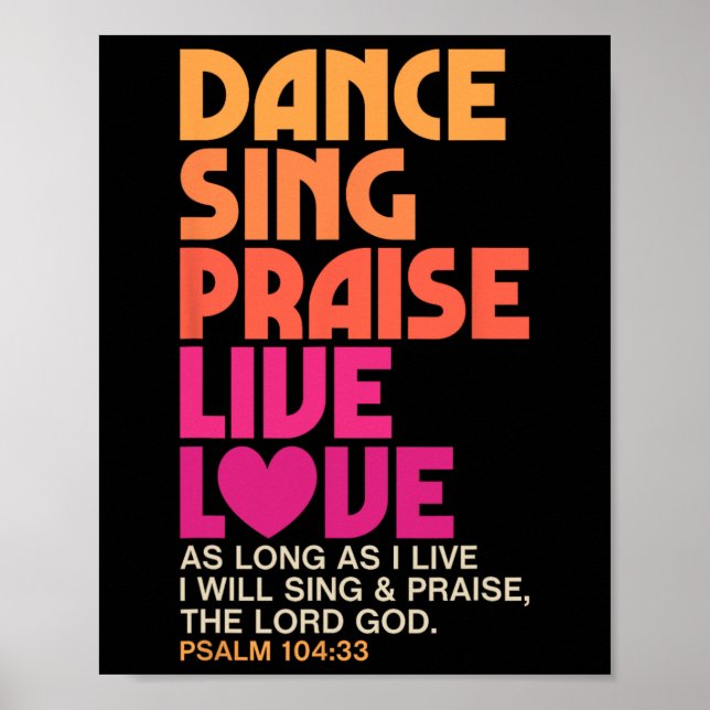 Poster Danse Chanter Louer Live Amour Danser Christian Me (Devant)