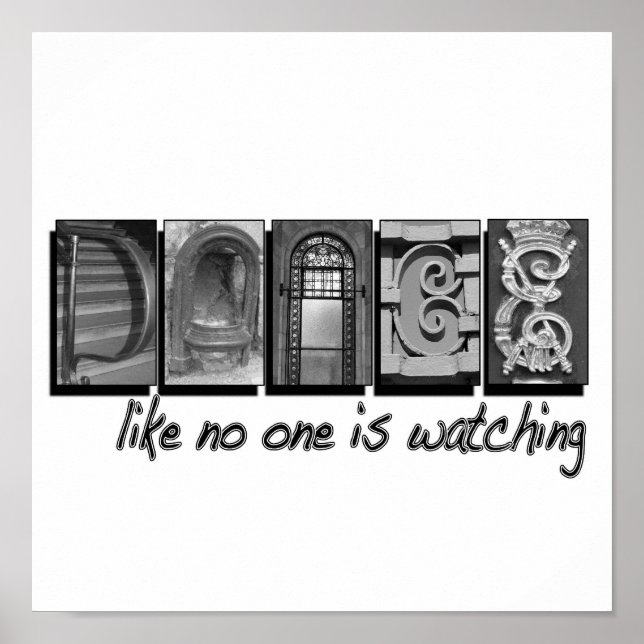 Poster Danse Comme Personne Ne Regarde, Lettre PIcture (Devant)