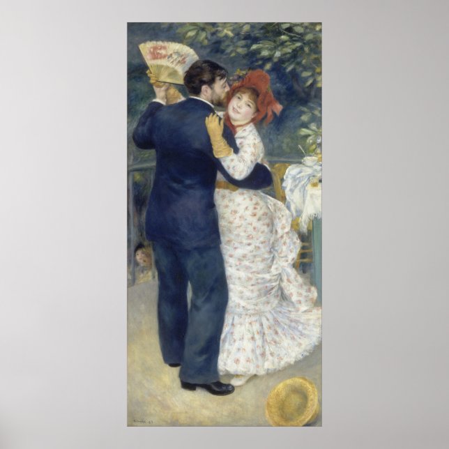 Poster Danse country par Pierre-Auguste Renoir (Devant)