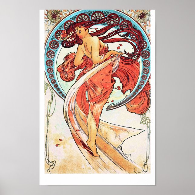 Poster Danse d'Alphonse Mucha (Devant)