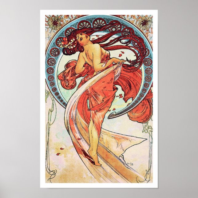 Poster Danse d'Alphonse Mucha (Devant)