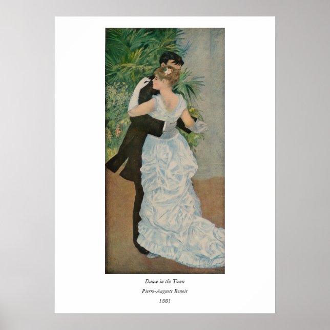Poster Danse dans la ville de Pierre-Auguste Renoir (1883 (Devant)