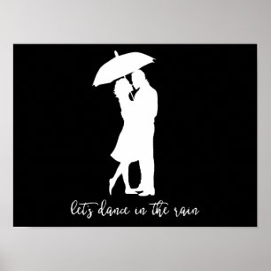Poster Danse dans l'affiche de pluie