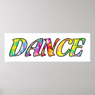 Poster Danse dans les couleurs de l'arc-en-ciel Prismatiq