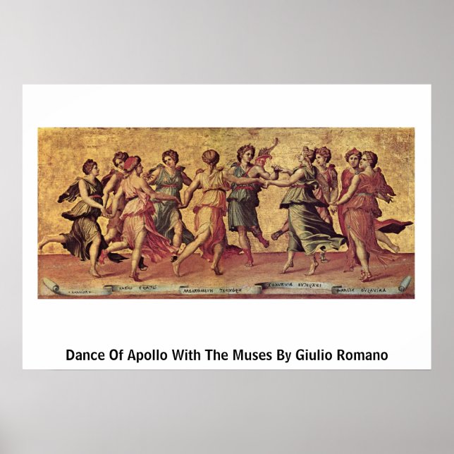 Poster Danse D'Apollon Avec Les Muses De Giulio Romano (Devant)