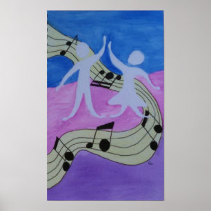 Poster Danse de deux danseurs en musique