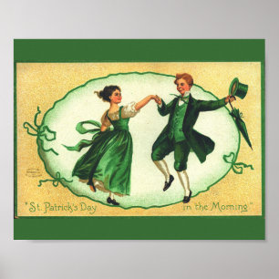 Poster Danse de la Saint-Patrick Vintage Jour férié du pr