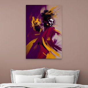 Poster Danse de l'esprit – Figure abstraite expressive