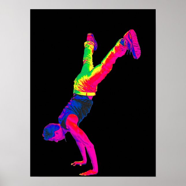 Poster Danse de rue - Multi-Couleur, Retour noir (Devant)