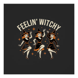 Poster Danse de sorcière Halloween qui déchire