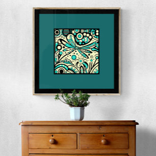Poster Danse des libellules célestes - Art Print