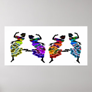 Poster Danse des pieds africains