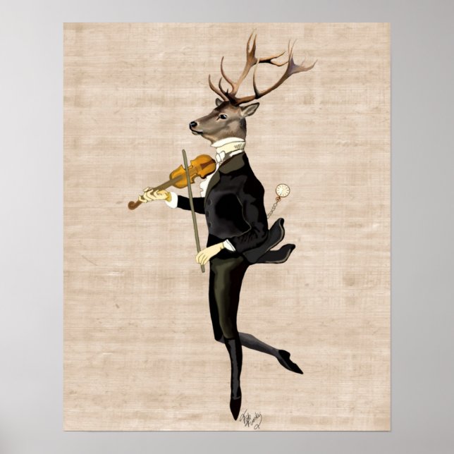 Poster Danse du cerf avec violon (Devant)