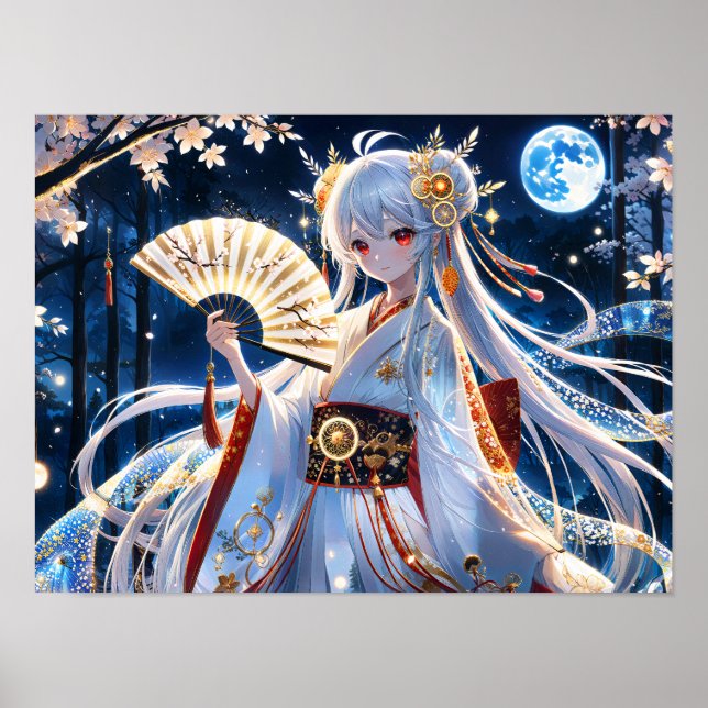 Poster Danse du ventilateur de la lune Ethereal (Devant)