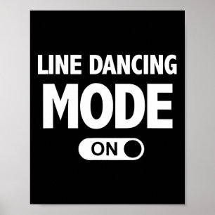 Poster Danse En Ligne Mode Amusant Sur La Danse En Ligne